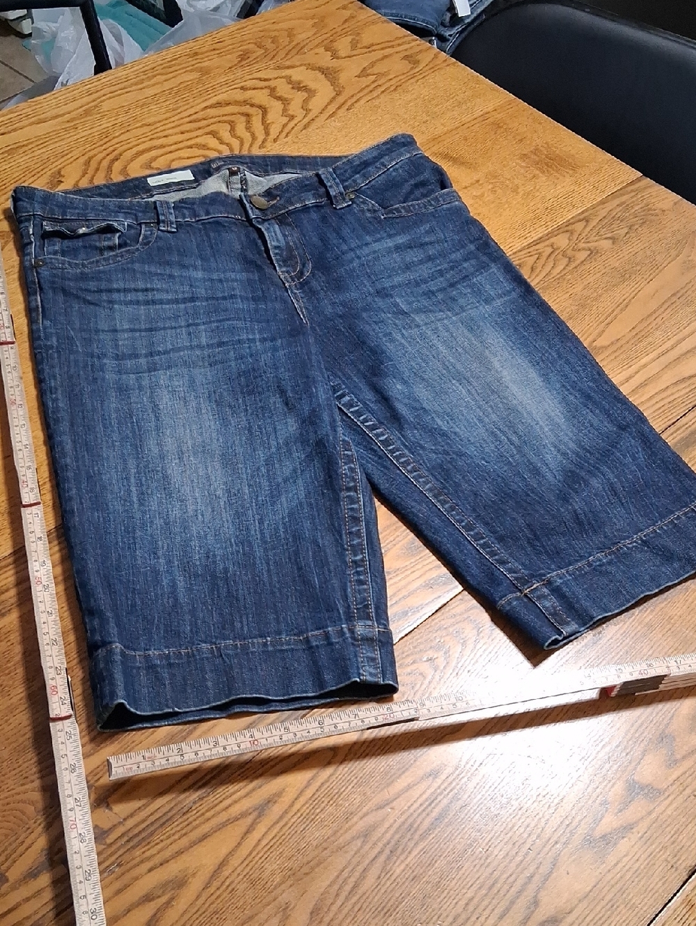 KUT FROM THE KLOTH Jeans 12 Womens BLUE NATALIE Denim Used  BERMUDA CROPPED ??